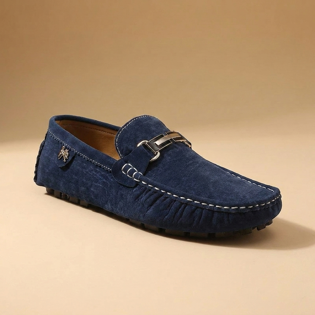 Pink casual leather loafers
