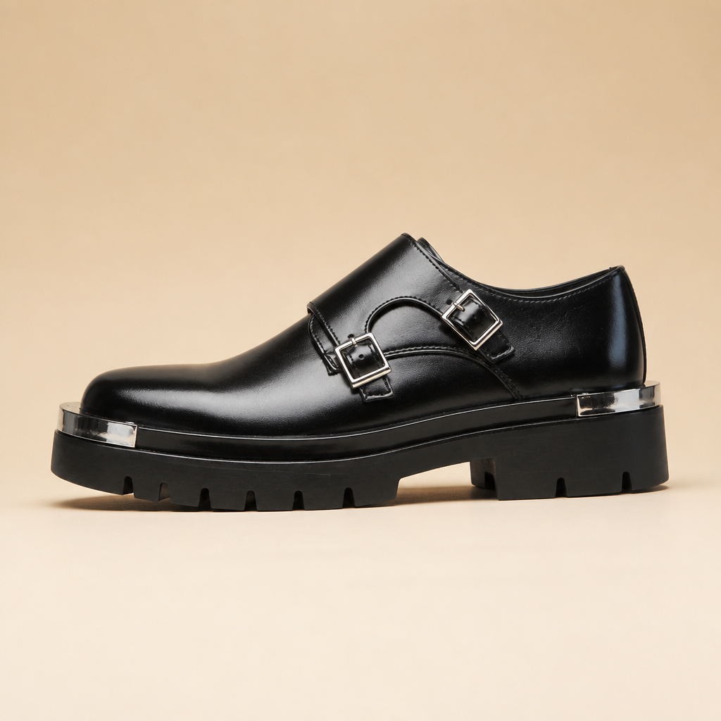 Arlo Men's Round-Toe Loafers — Black
