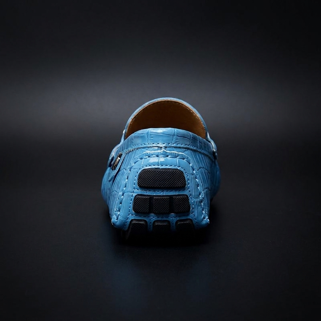 Atlas Leather Slip-On Loafers — Blue