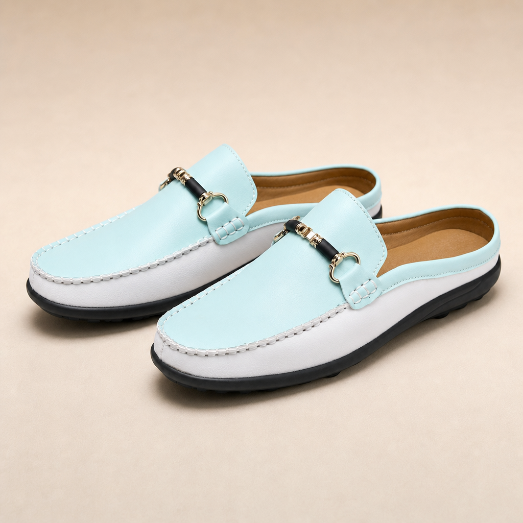 Bristol Men's Breathable Slip-On Loafers — Blue