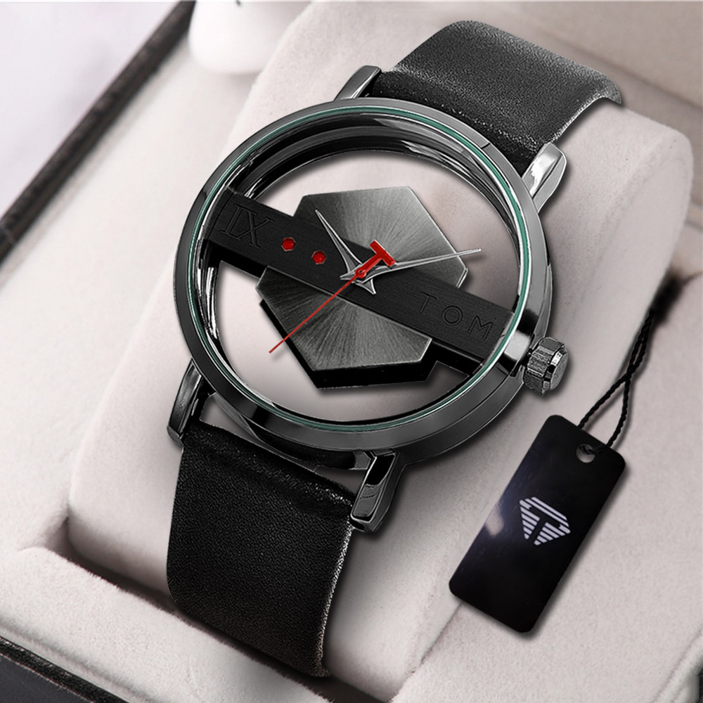 Ashford Leather Hexagon Dial Dress Watch