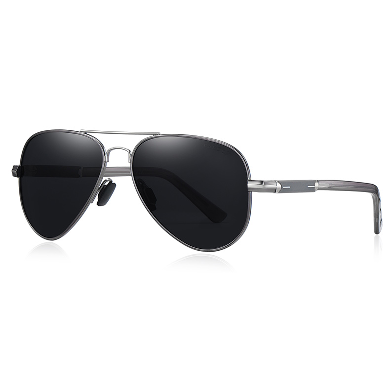 Harlan Aviator Stainless Steel Sunglasses