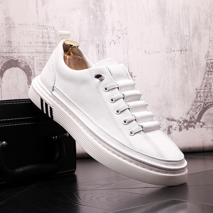 Hudson Leather Lace-Up Sneakers