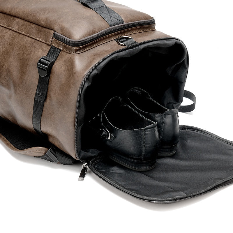 Calisto Anti-Theft PU Leather Backpack