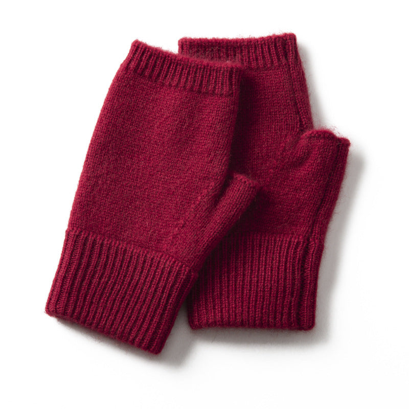 Aspen Open-Finger Cashmere Gloves