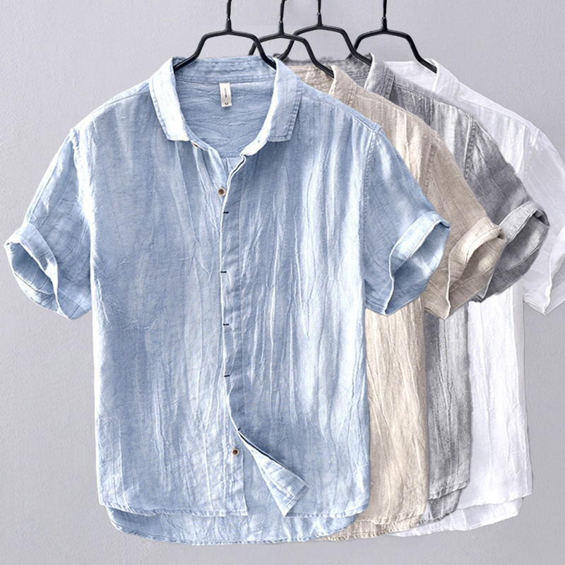 Benton Short-Sleeve Linen Shirt
