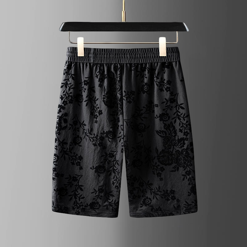 Hudson Polyester Spandex Embroidered Shorts