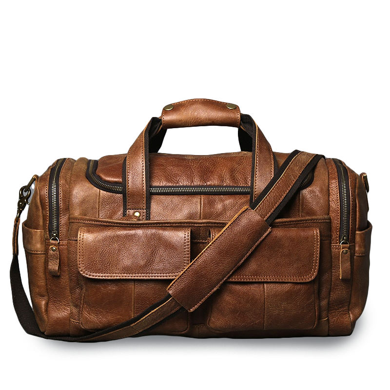 Ashford Genuine Leather Weekender Duffle Bag
