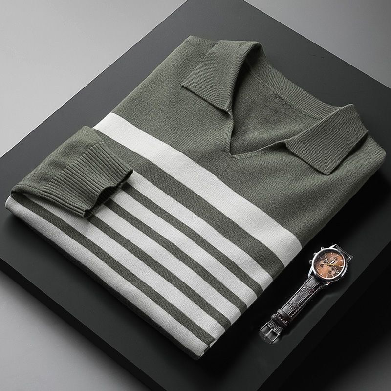Ashford Barré Stripe Polo Sweater