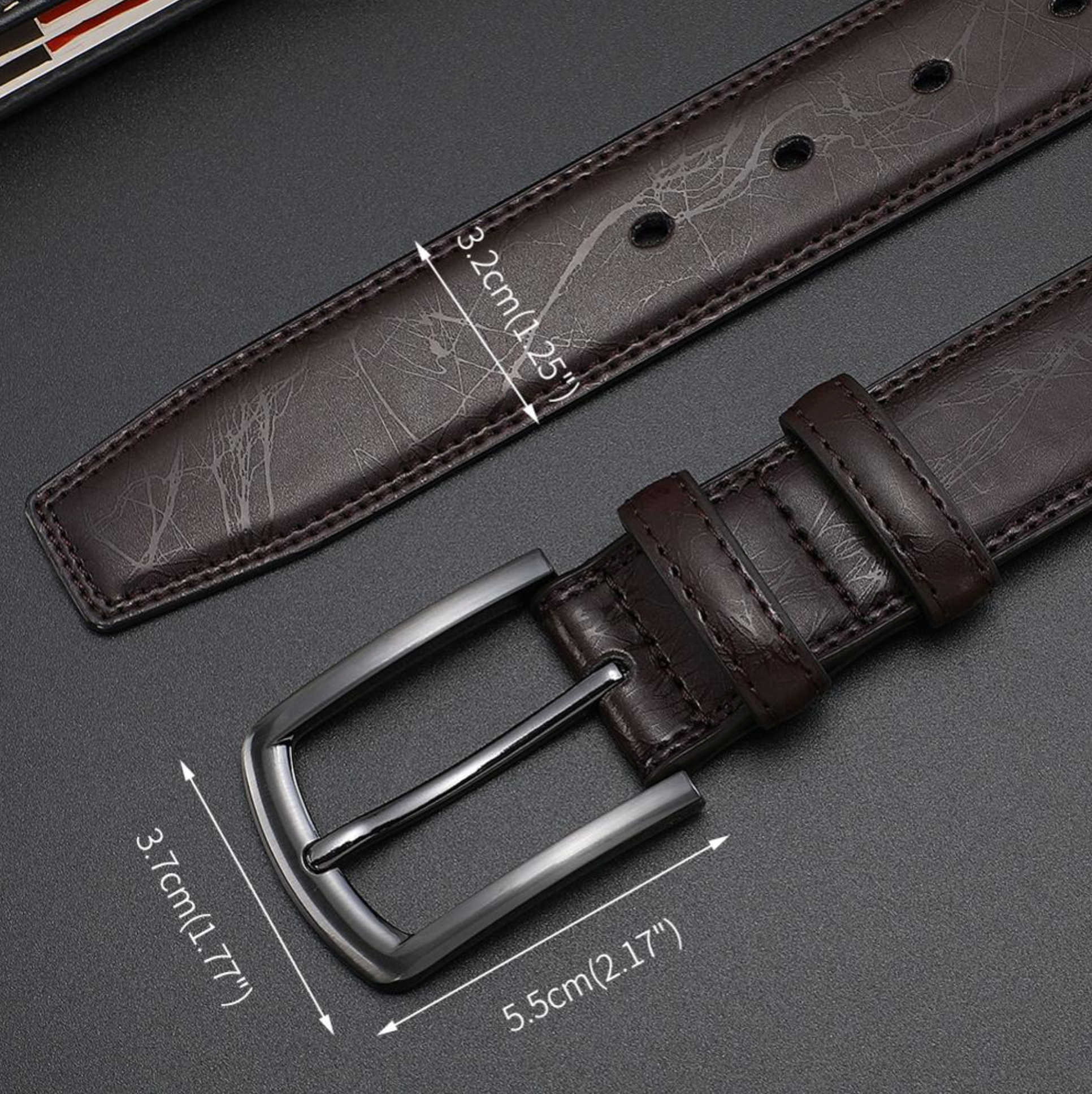 Halden Leather Pin Buckle Belt