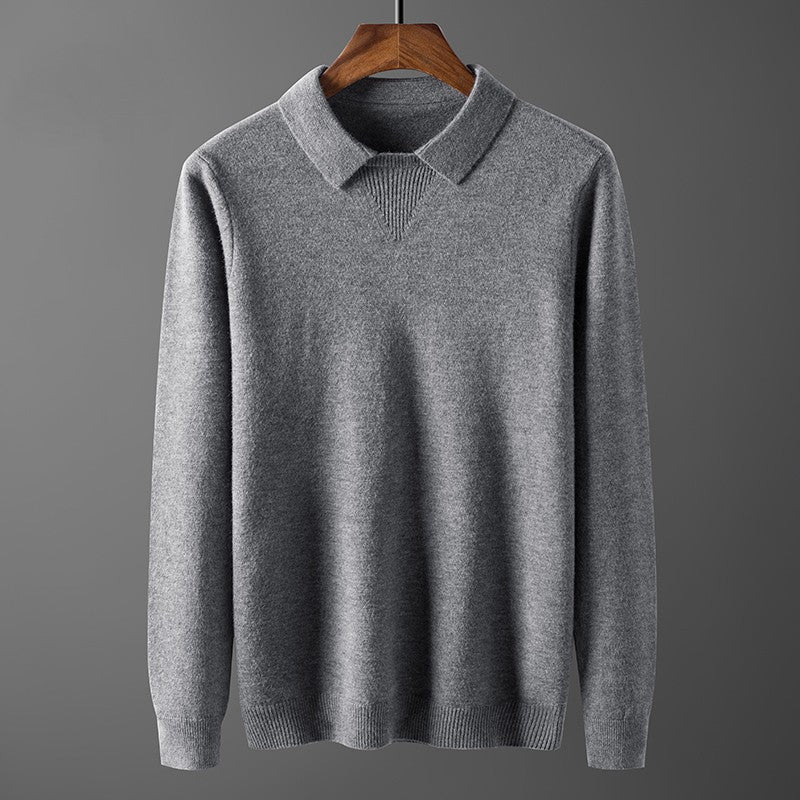 Riverton Cashmere Polo Sweater