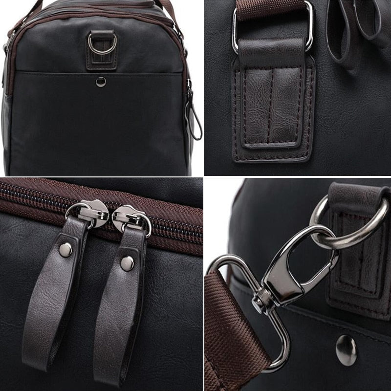 Ashford Vegan Leather Weekender Duffle Bag