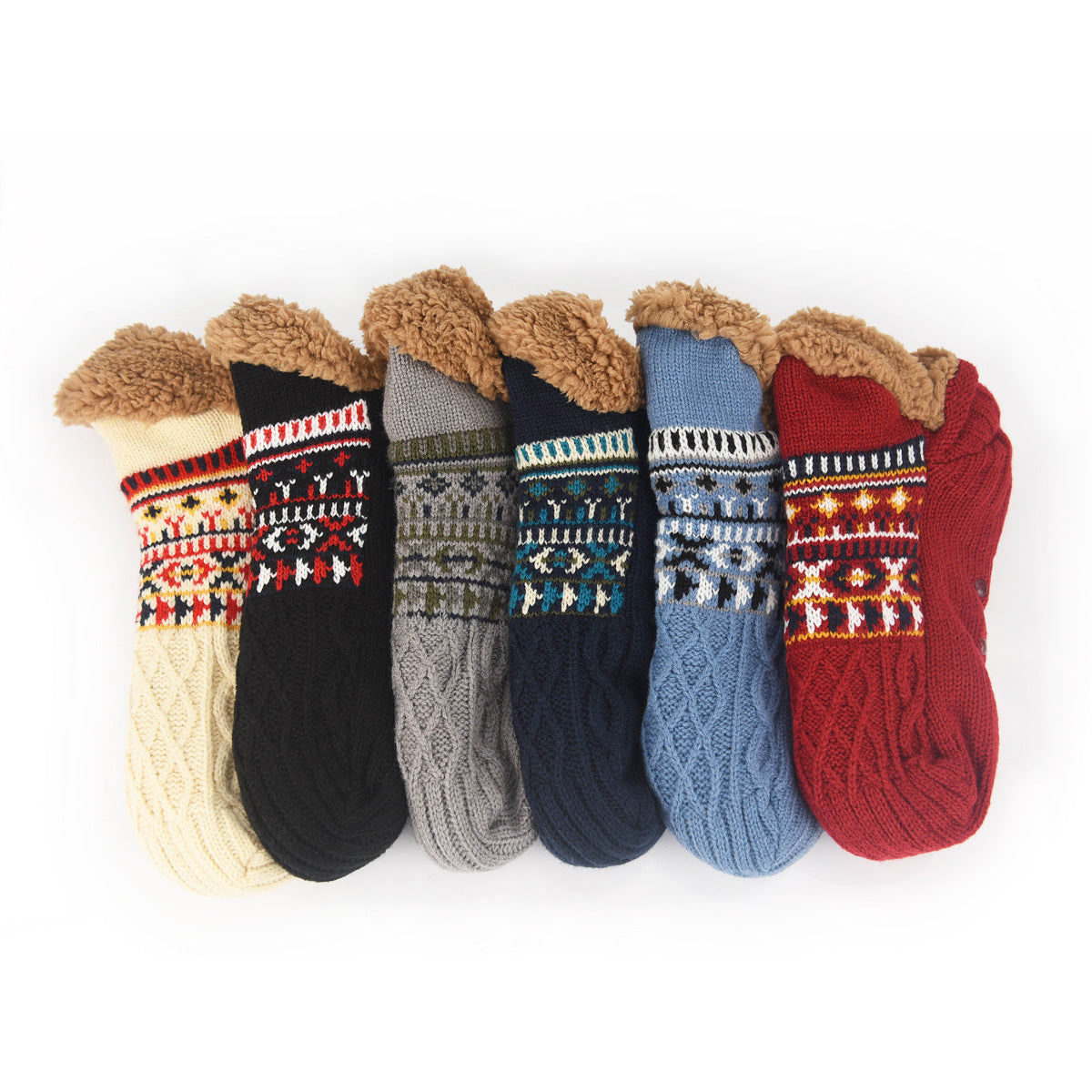 Bergen Cotton Knit Non-Slip Socks