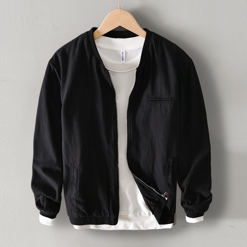 Gellini Linen-Cotton Zipper Jacket