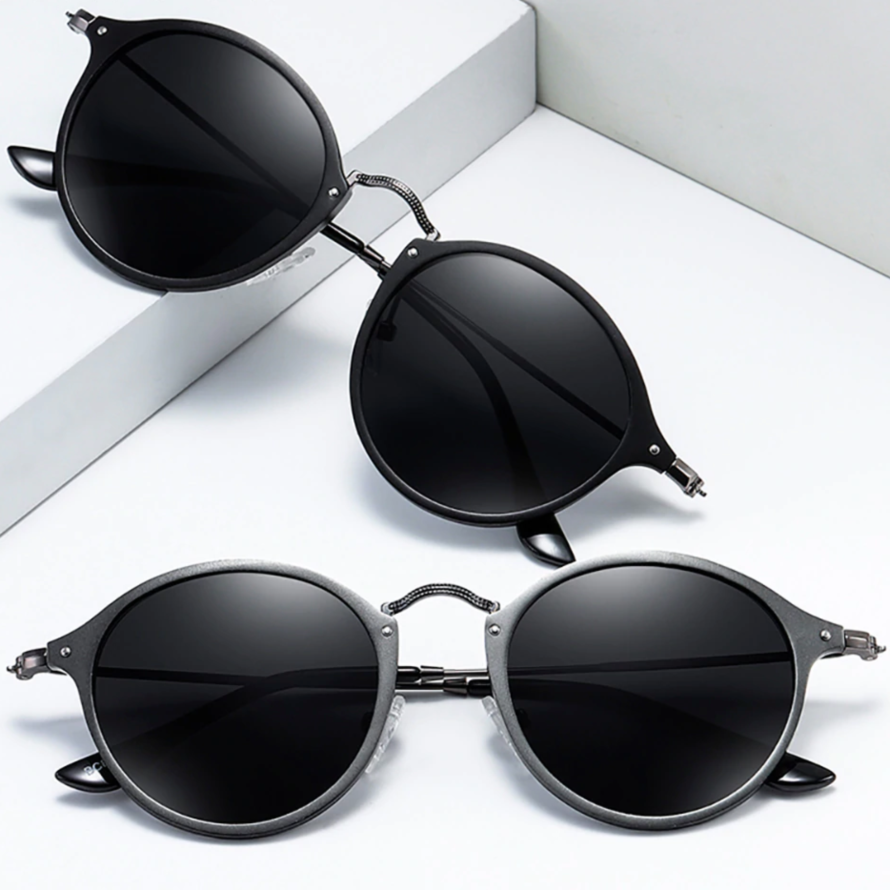 Halden All Black Metal Sunglasses