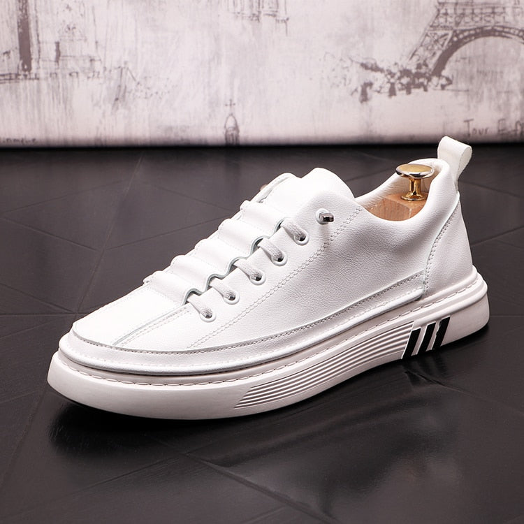 Hudson Leather Lace-Up Sneakers