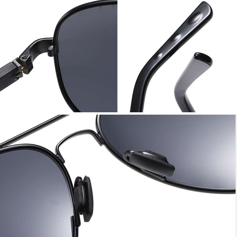 Harlan Aviator Stainless Steel Sunglasses