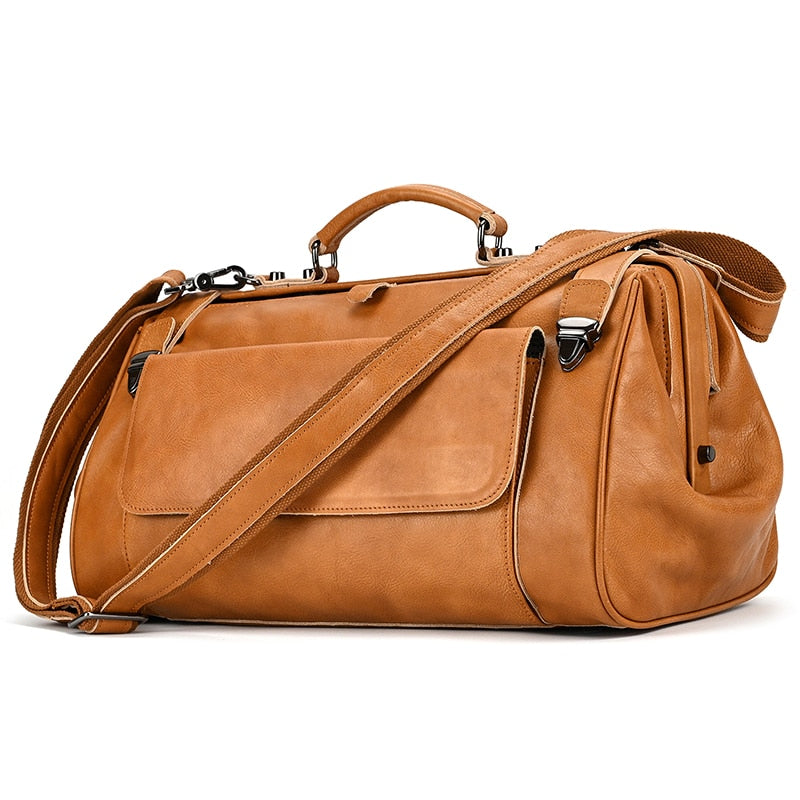 Ashford Genuine Leather Duffle Weekender Bag