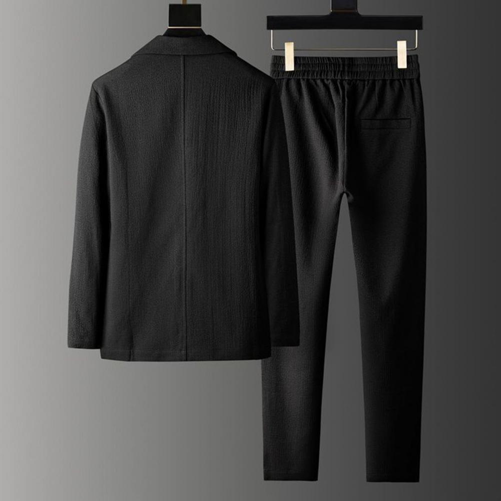 Hudson Polyester Leisure Blazer And Pants Set For Men