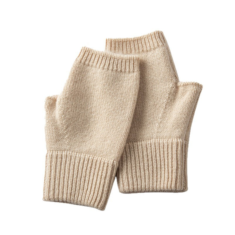 Aspen Open-Finger Cashmere Gloves