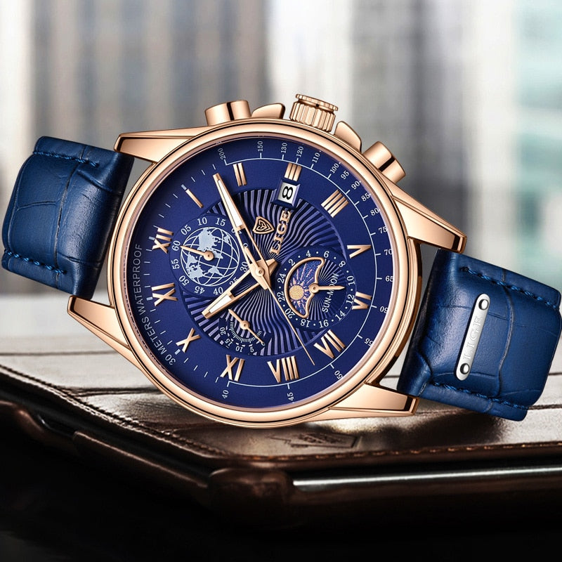 Ashford Leather Chronograph Watch