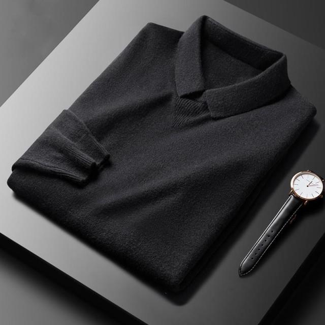 Riverton Cashmere Polo Sweater