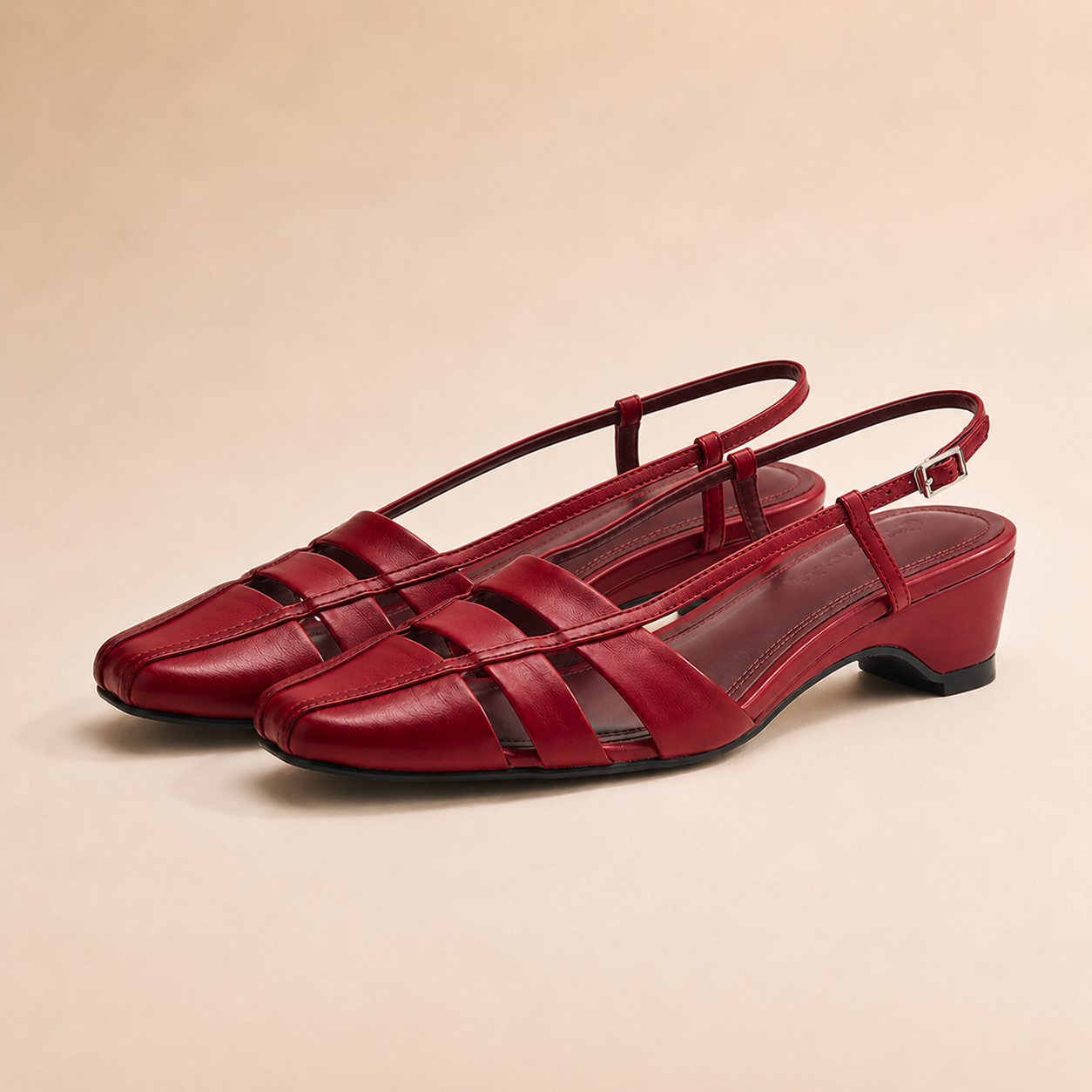 Ivy Leather Slingback Heels