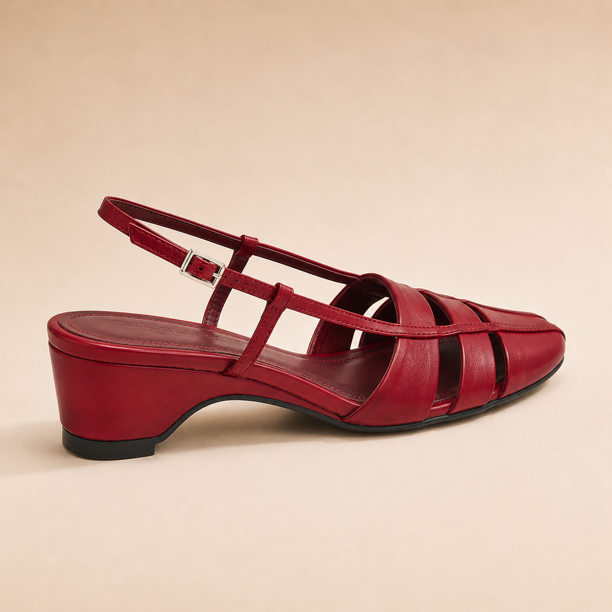 Ivy Leather Slingback Heels