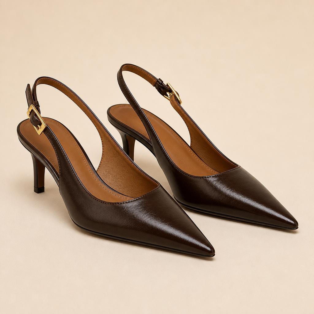 Women's pointed-toe slingback heels