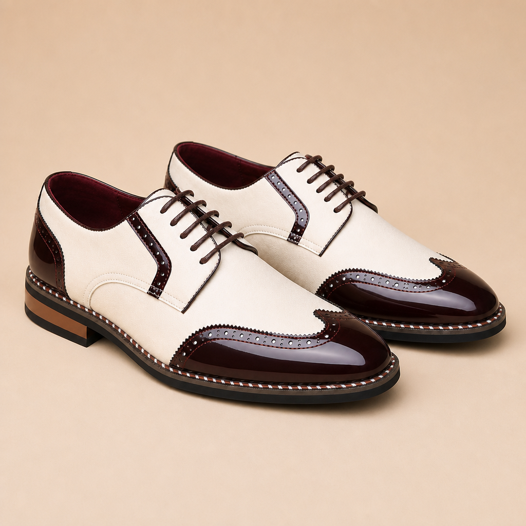 Classic leather shoes with cushioned footbed
