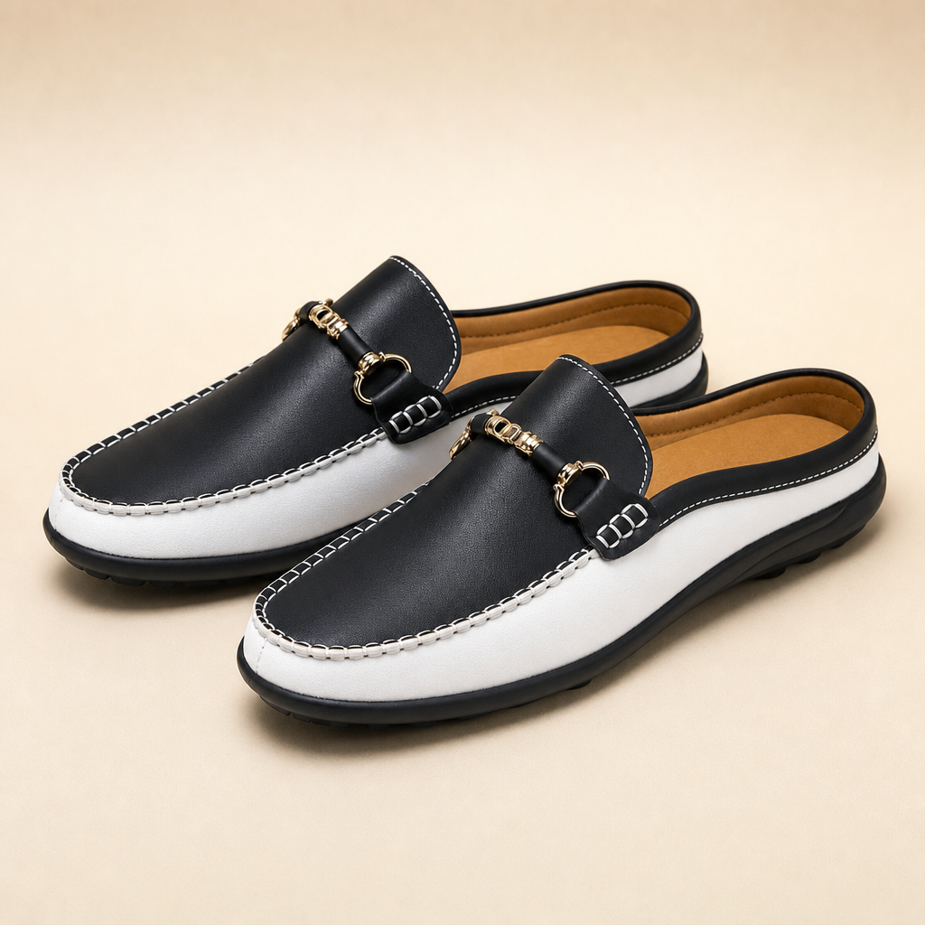 Side view of Durham Genuine Leather Loafers