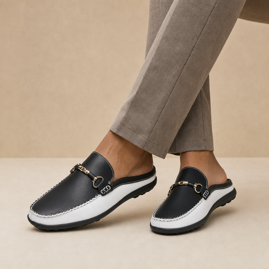 Close-up of the slip-on design and cushioning