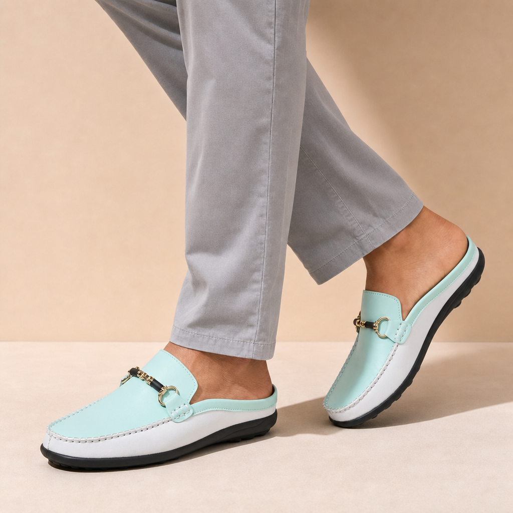 Bristol Men's Breathable Slip-On Loafers — Blue