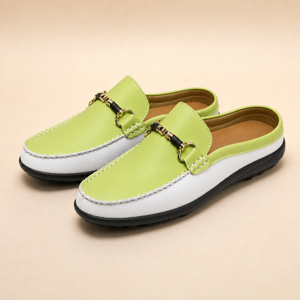 Bristol Men's Breathable Slip-On Loafers — Green