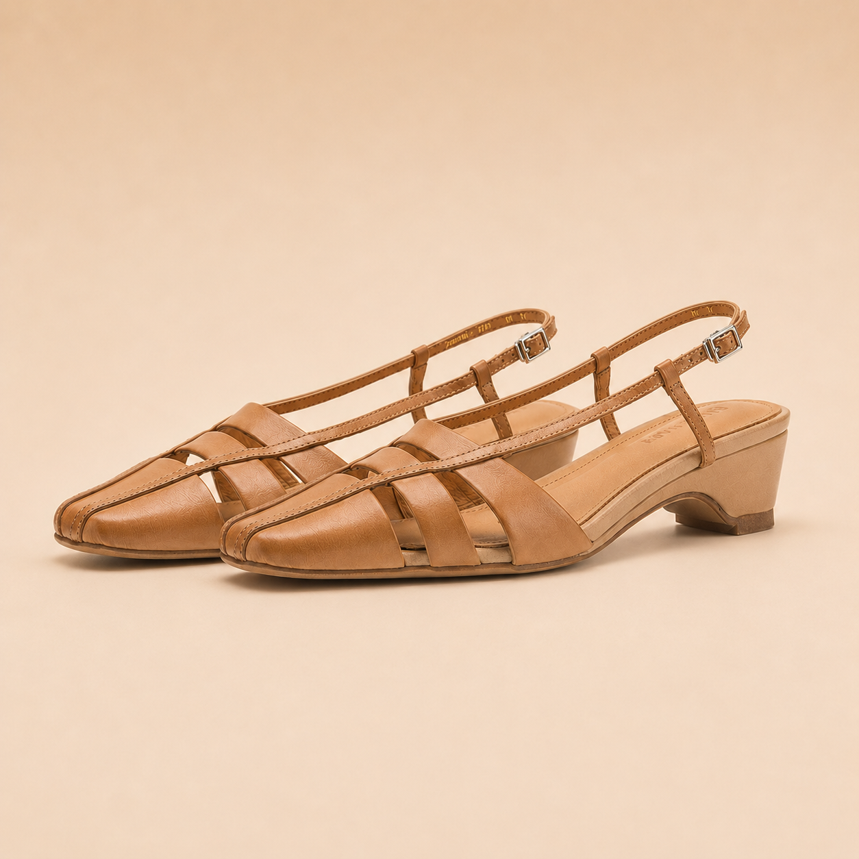 Ivy Leather Slingback Heels