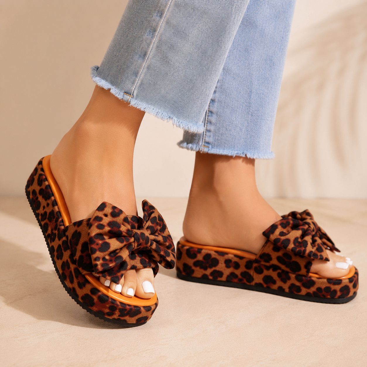 Rosali Platform Bow Slide Sandals