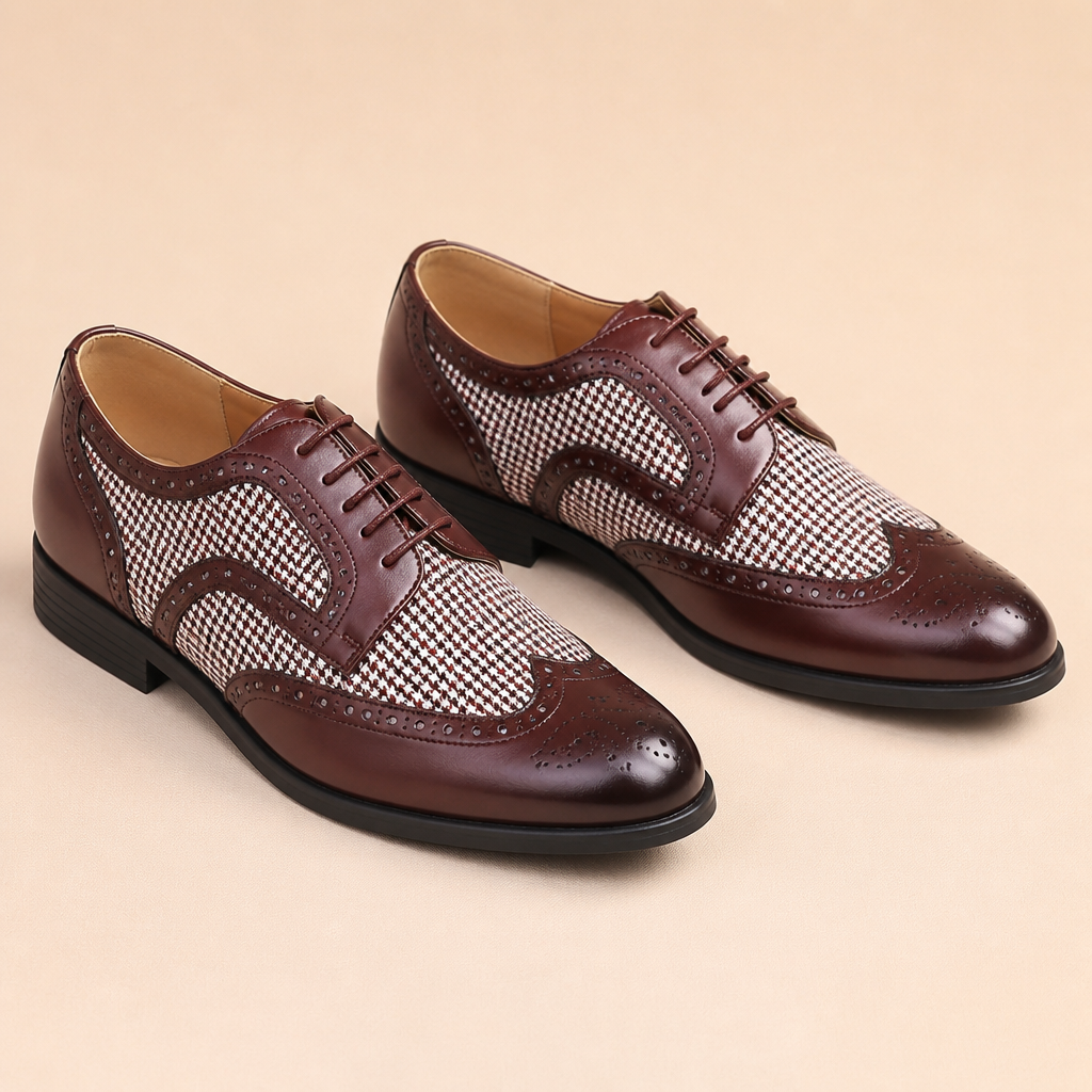 Wine red loafers with modern square toe