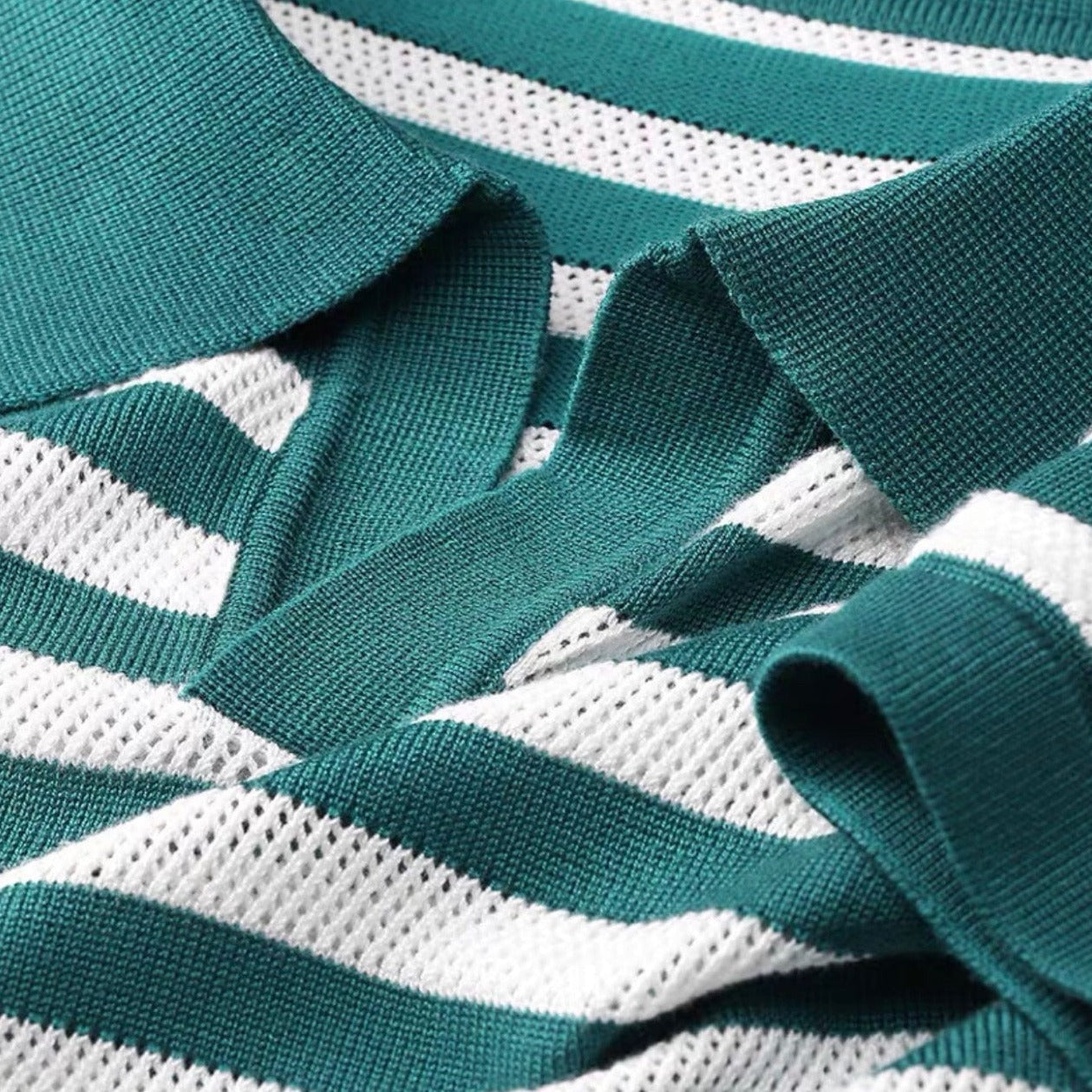 Harlow Striped Viscose Polo Shirt