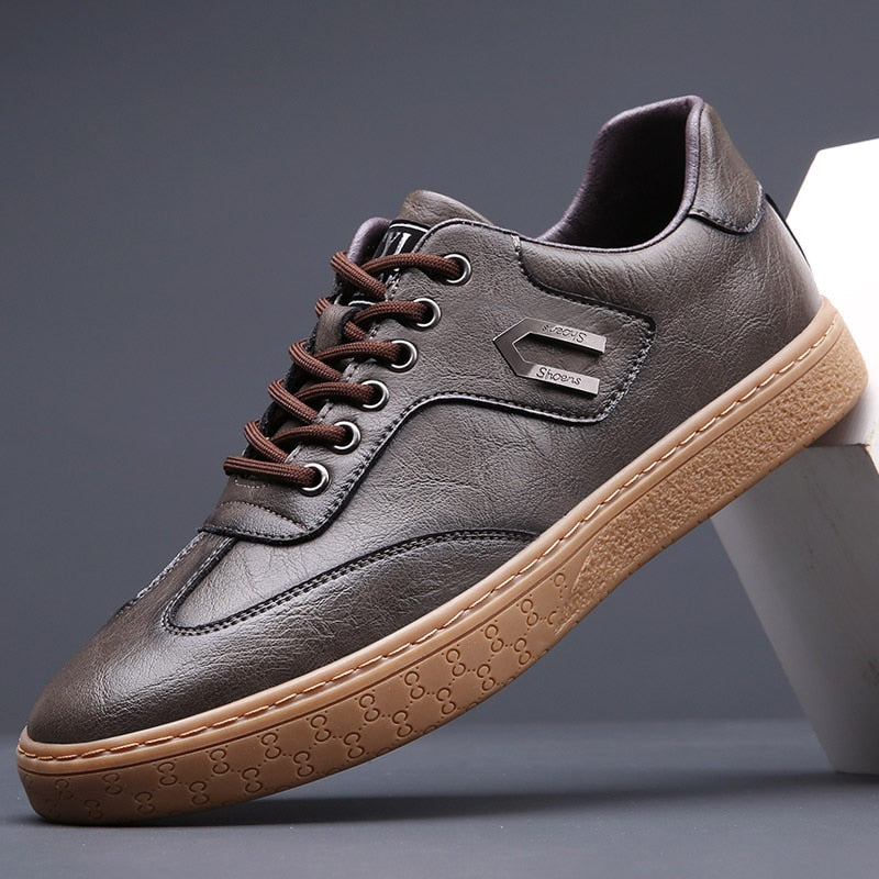 Hudson Leather Lace-Up Sneakers