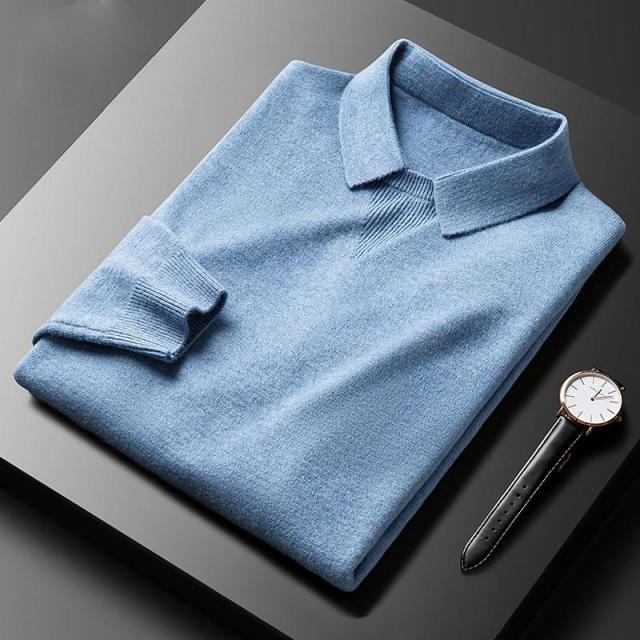 Riverton Cashmere Polo Sweater