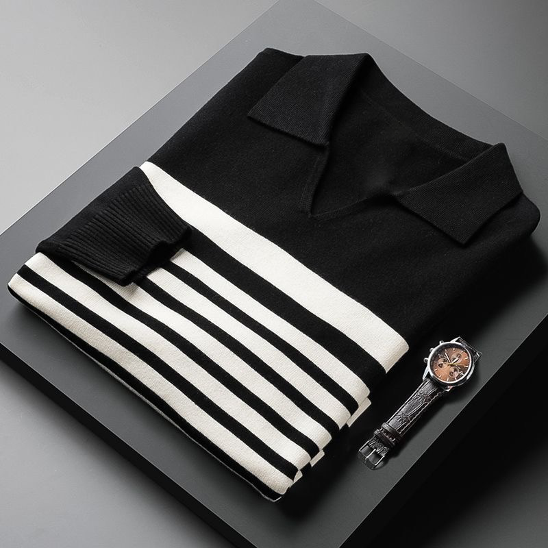 Ashford Barré Stripe Polo Sweater