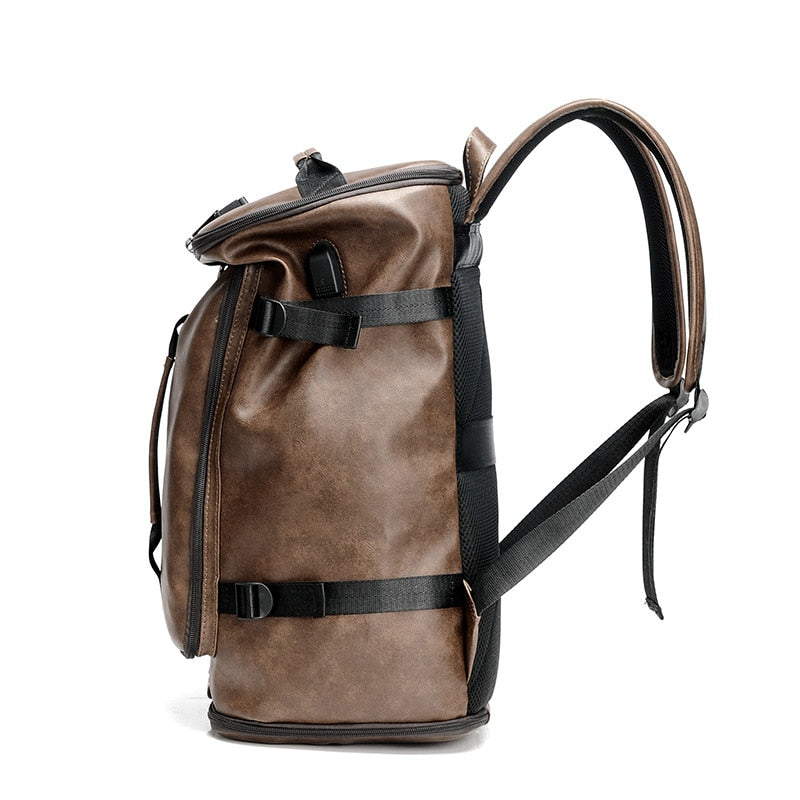 Calisto Anti-Theft PU Leather Backpack