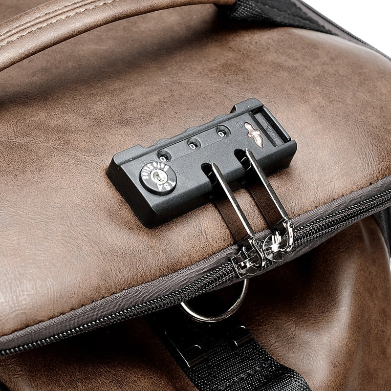 Calisto Anti-Theft PU Leather Backpack