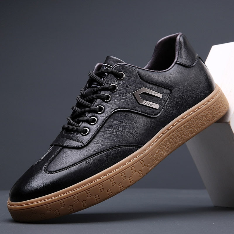 Hudson Leather Lace-Up Sneakers