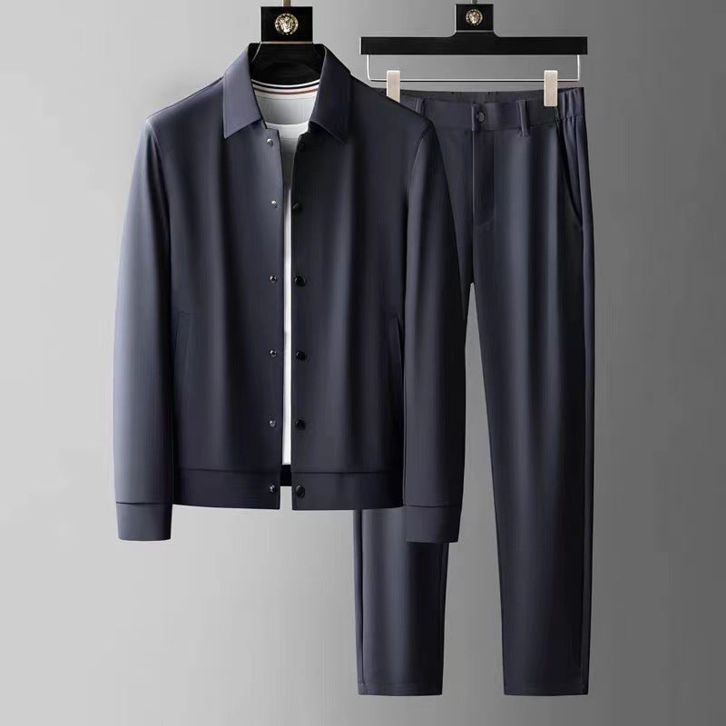 Ashford Stretch Poly Blend Co-Ord Set With Polo Collar