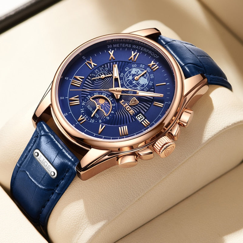 Ashford Leather Chronograph Watch