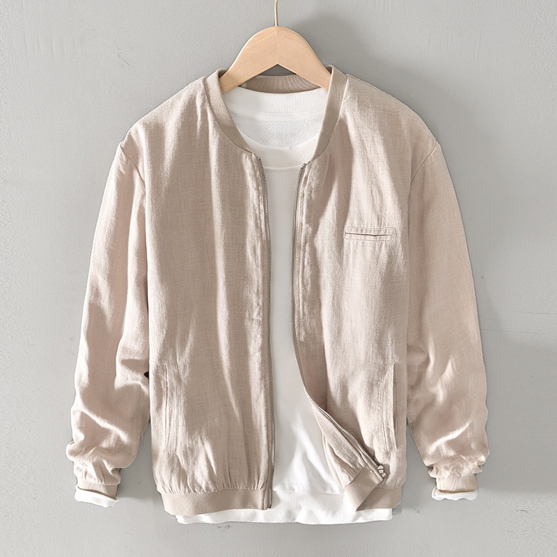 Gellini Linen-Cotton Zipper Jacket