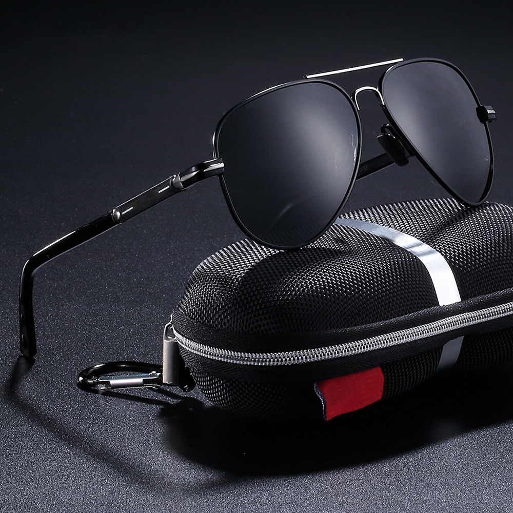 Harlan Aviator Stainless Steel Sunglasses
