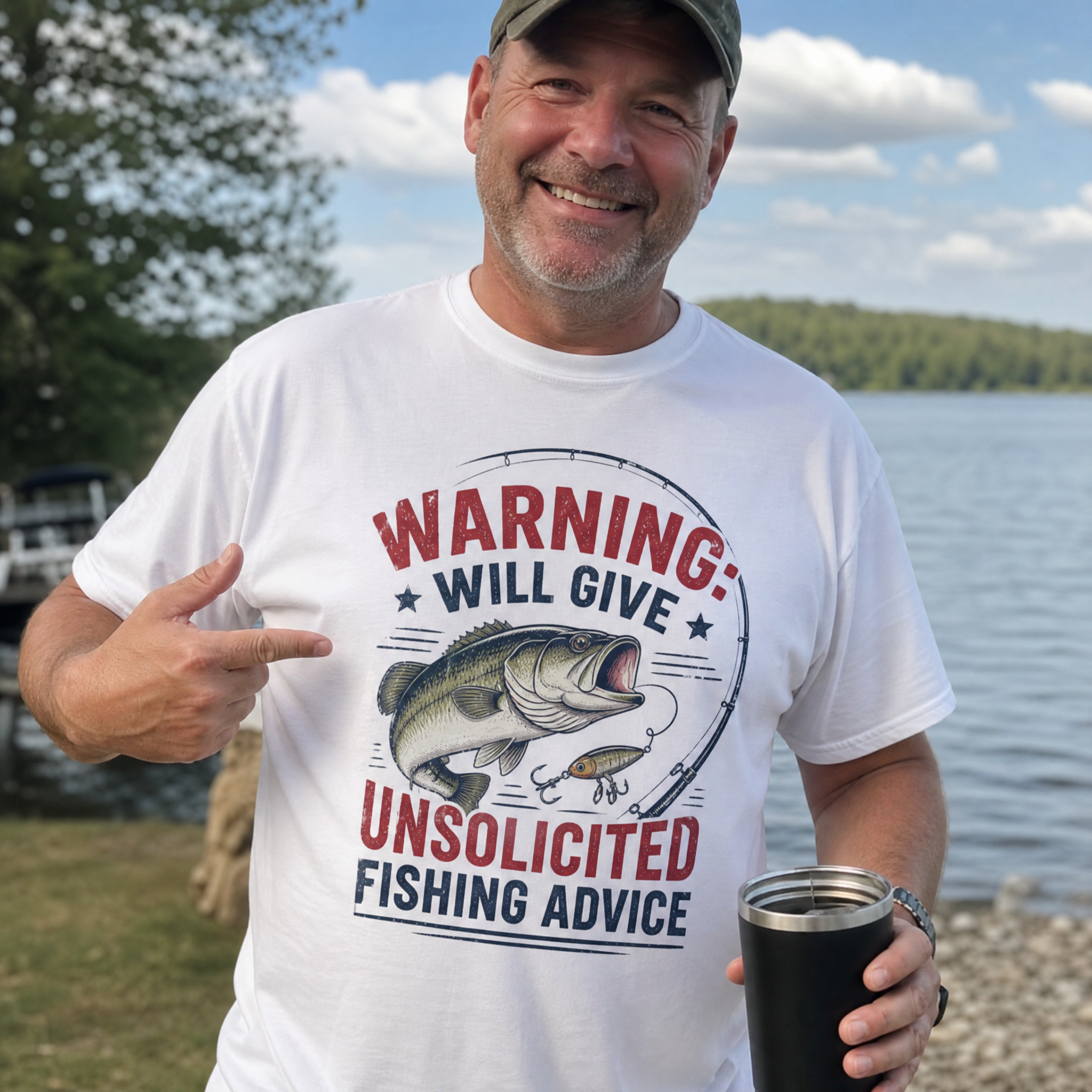 Lakeside Cotton Crew Neck Graphic Tee