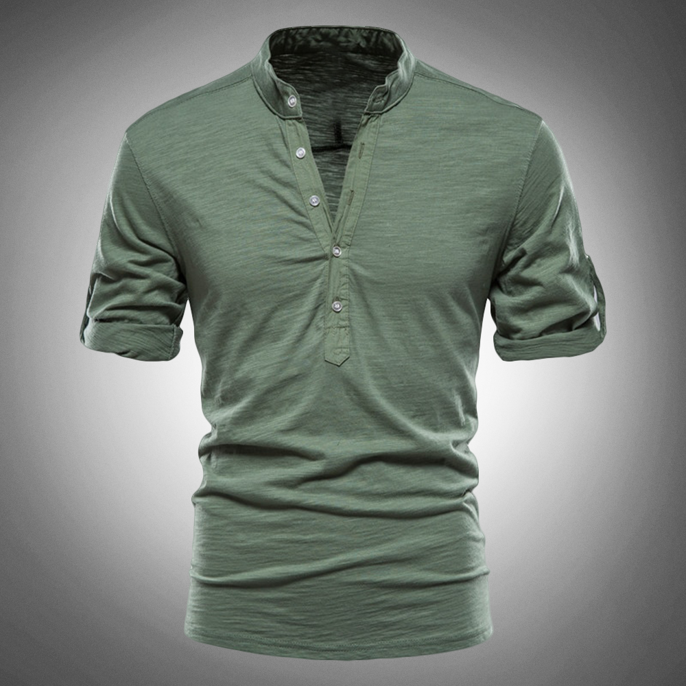 Marcello Slim Fit Cotton Short Sleeve Shirt